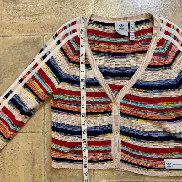 Adidas Originals Kseniaschnaider knitted cardigan button vneck multicolor small - Picture 4 of 10